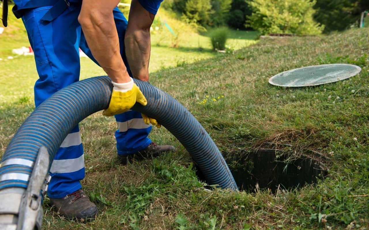 Sewage cleanup in progress